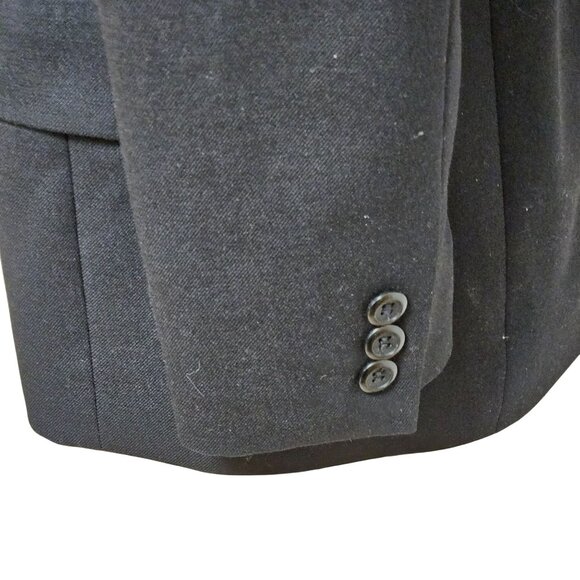 Pendleton Womens Black Blazer Size 12 Virgin Wool Single Button Closure USA - Picture 8 of 9